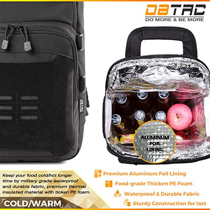 DBTAC Tactical Lunch Backpack, Large Lunch Cooler for Men Women | Backpack Coolers insulated for Work Picnic Travel (Charcoal Camo, 24-Cans) - color: Charcoal Camo