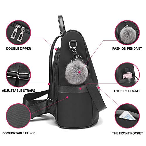 CHERUTY Women Backpack Purse Nylon Anti-theft Fashion Casual Lightweight Travel Shoulder Bag - size: Large