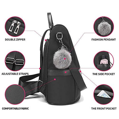 CHERUTY Women Backpack Purse Nylon Anti-theft Fashion Casual Lightweight Travel Shoulder Bag - size: Large