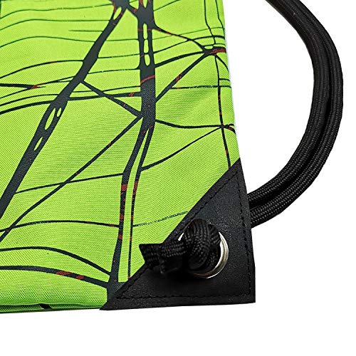 HOLYLUCK Drawstring Backpack Bag Sport Gym Sackpack - color: Metallic-green