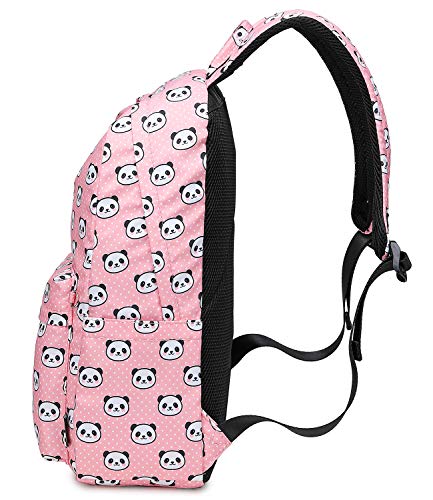abshoo Lightweight Cute Panda Backpacks for Girls School Backpacks With Lunch Bag (Panda Pink Set) - color: 3pc Panda Pink