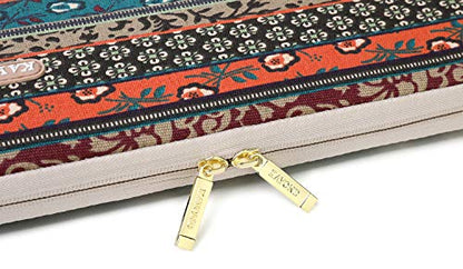 Kayond Canvas Water-Resistant 15.6 Inch Laptop Sleeve case for 15 inch 15.4 inch 15.6 inch Notebook Computer (15-15.6 inch, Red Bohemia) - color: Red Bohemia, size: 15-15.6 inch