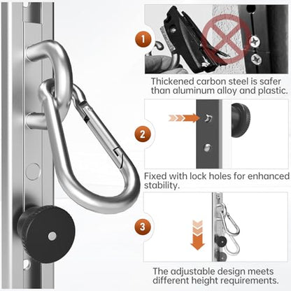 Adjustable Resistance Band Wall Mount System（2PCS,Resistance Band Wall Anchor for Home Gym, Ideal for Strength Training, Physical Therapy & Rehab Training