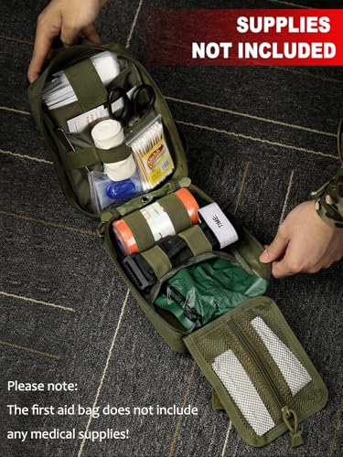 Molle First aid Kit Bag Empty ifak Medical Tactical Pouch for Camping Duty - color: Black