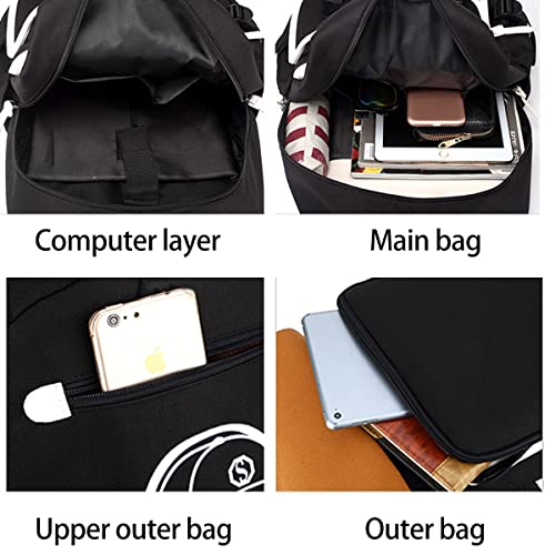 Asge Large 3 Piece Backpack Set - Boys & Girls Teenage Reflective Waterproof School Satchel for Travel & Outdoor - color: Oslei128-2