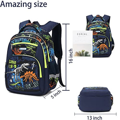 Cusangel Backpack for Boys Girls School Bookbags,Kindergarten Elementary Middle School Lightweight Waterproof Multifunctional Large Capacity for Backpack (16inch Luminous dinosaur) - color: Luminous Dinosaur 16in