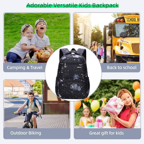 MITOWERMI Kids' Backpack for Boys Girls Elementary School Bags for Boys Bookbags Primary Students Children Backpack Galaxy Black - color: Galaxy Black