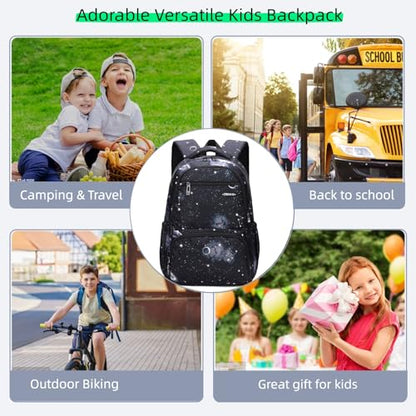 MITOWERMI Kids' Backpack for Boys Girls Elementary School Bags for Boys Bookbags Primary Students Children Backpack Galaxy Black - color: Galaxy Black