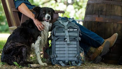 AMERICANPHOENIX 45L Elite Tactical Backpack | 3X Stronger Work & Military Backpack | Water Resistant and Heavy Duty | 3 Day MOLLE Bug Out Bag (Arctic Grey) - color: Arctic Grey