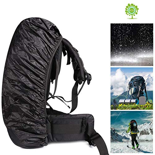LassZone Backpack Cover Rain Cover, Waterproof 30-70L Rucksack Cover Bag Perfect for Hiking Camping Traveling Cycling Outdoor Acclivities Black - size: 30L-45L