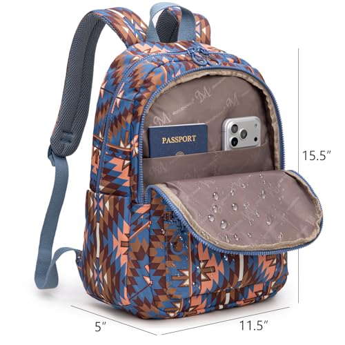 Montana West Backpack Purse for Women Western Aztec Backpack Purse Lightweight Casual Daypack for Travel - color: Navy Blue