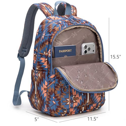 Montana West Backpack Purse for Women Western Aztec Backpack Purse Lightweight Casual Daypack for Travel - color: Navy Blue