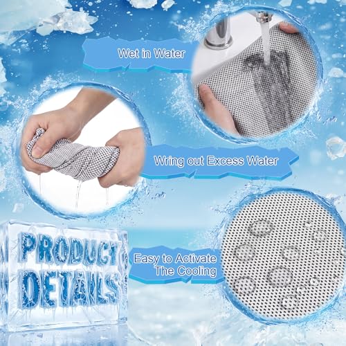 Honoson 20 Pcs12x25 Inch Cooling Hoodie Towel Bulk for Neck and Face 40x12 Inch Quick Dry Sweat Towels Instant Ice Cold Towel for Hot Weather Run Yoga Gym(Dark Gray, Light Gray, White, Black) - color: Dark Gray, Light Gray, White, Black