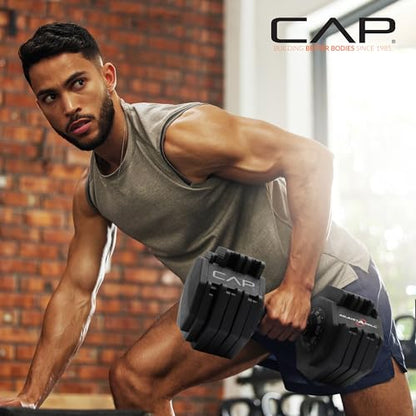 CAP ADJUSTABELL Adjustable Dumbbell Weights - Singles & Pairs | 12.5 lb, 25 lb & 55 lb | Multiple Handle Options - size: 55 lb - Copper Handle, style: Pair