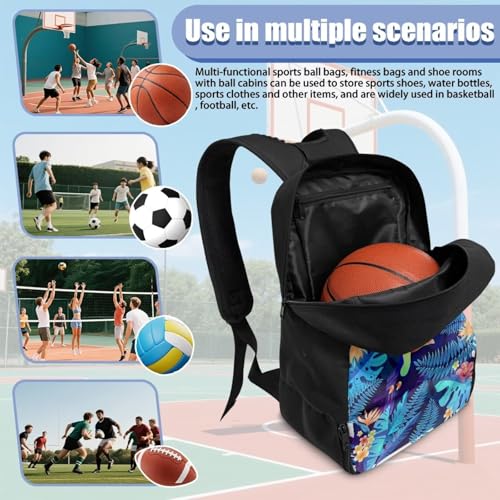 Basketball Backpack With Separate Ball Compartment And Shoes Fit Basketball Volleyball Football - color: Toucan
