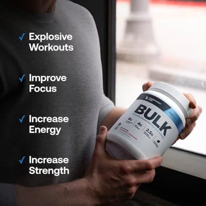 Transparent Labs Bulk Pre Workout Powder - Naturally Sweetened Preworkout for Men & Women, Pre Work Out for Muscle Building & Strength w/Beta Alanine & BetaPure - 30 Servings, Strawberry Lemonade