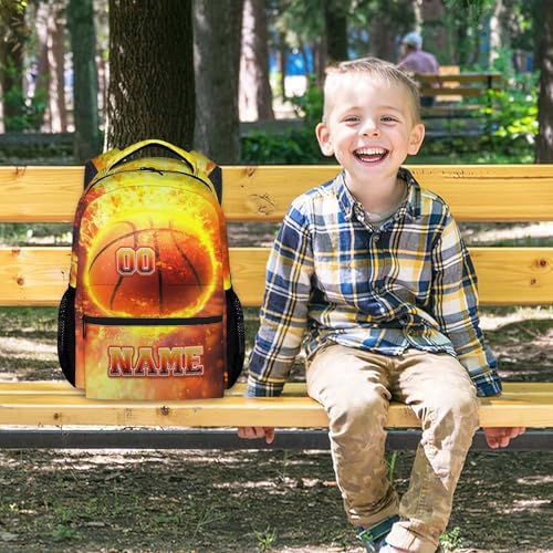 Personalized Backpack for Boys, Basketball Backpack for Kids Girls, Custom Back to School Gifts, 17 Inch Large Capacity Preschool Bookbag - color: Color-3