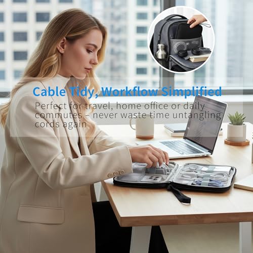 3 Pack Electronics Travel Organizer Case Tech Accessories Cord Storage Bag - size: 3 Pack Small