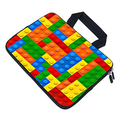 AMARY14 15 15.4 15.6 inch Laptop Handle Bag Computer Protect Case Pouch Holder Notebook Sleeve Neoprene Cover (Puzzle) - color: Puzzle