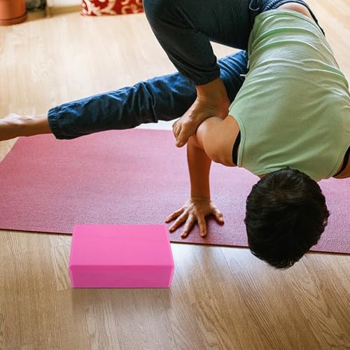 FOMIYES 2pcs Non-slip Eva Yoga Blocks High Density Gym Blocks for Pilates Balance and Stretching Practice, Lightweight Foam Bricks for Adults and Flexibility Training