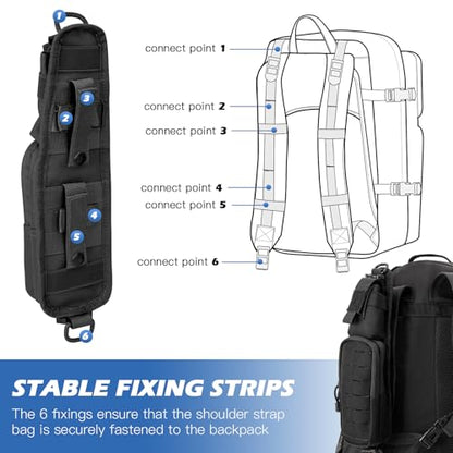 Jueachy Strap Shoulder Molle Accessories Pouch: Tactical Backpack Pocket Attachment Storage Phone Flashlight EDC - size: 2PCS