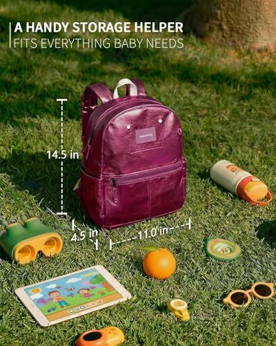 Toddler Backpack for Girls Boys 2-6 Kindergarten Elementary School Kids Backpack Boys 14" H Diaper Bag - color: Magenta