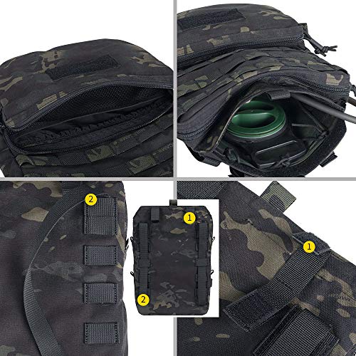 EXCELLENT ELITE SPANKER Tactical MOLLE Hydration Pack for 3L Hydration Water Bladder Molle Vest Accessory - color: Multcam Black