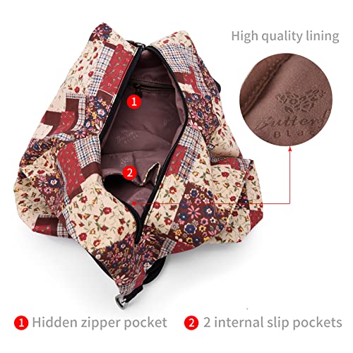 Black Butterfly Premium Backpack for Women, Bohemia Style Fashion Casual Daypack Backpack, Small Backpack Purse (26-red Plus) - color: 26-red Plus