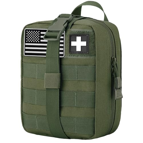Molle First aid Kit pouch Empty ifak bag EMT Tactical Pouch for Med Rescue - color: OD