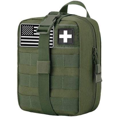 Molle First aid Kit pouch Empty ifak bag EMT Tactical Pouch for Med Rescue - color: OD
