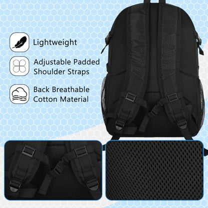 Goloni 30L Sports Backpack with Ball Compartment & Ventilated Shoe Pocket,Basketball Soccer Bag for Youth Boys Girls - color: Black Green
