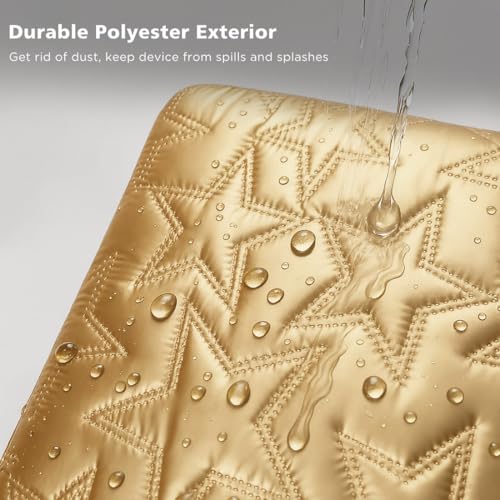 15 16 inch Laptop Sleeve Case for 15" MacBook Pro/Air M5 M4, 16" MacBook Pro M5, 15" Surface Laptop 7, 15" IdeaPad Slim 5i Gen 9, 16" ThinkPad E16, 16" XPS 16, HP Notebook Bag Cover, Gold - color: Gold, size: 15-16 inch / Macbook 15 16