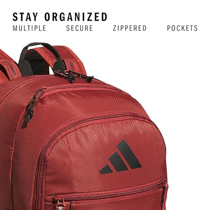 adidas Excel 7 School Backpack for Laptop, Gym and Travel, 34L, Preloved Ruby Red/Black/7.5, OSFA - color: Preloved Ruby Red/Black/7.5, size: One Size