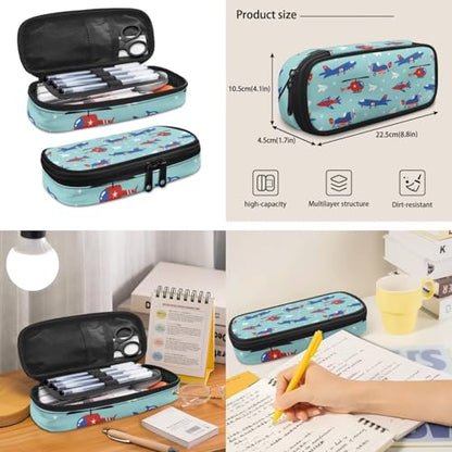 Airplane Backpack for Boys Kids School Backpacks with Lunch Box Pencil Case Water Bottle Sleeve 4PCS Set Preschool Backpack for Boys 17 Inch Lightweight School Bag with Adjustable Straps - color: Airplane