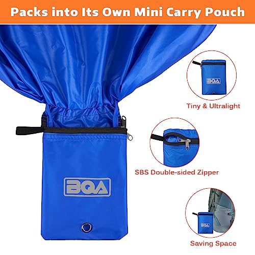 BQA Backpack Rain Cover Waterproof Rating 5000mm with Adjustable Anti Slip Buckle Strap Upgraded Coating Reinforced Inner Layer, Integrated Carry Pouch Design for (10-70L)