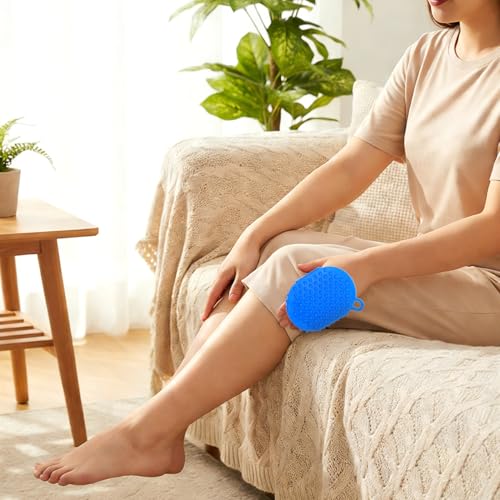 Handheld Massage Roller Ball Glove - Manual Lymphatic Massager Cellulite Remover - 360° Rolling Metal Balls Body Massager Tool for Neck Back Leg Circulation Pain Relief