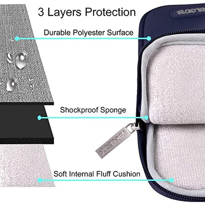 MOSISO Laptop Case 13 inch, Laptop Sleeve Compatible with MacBook Neo/Air/Pro 13 inch with A18/M5/M4/M3/M2/M1 Chip 2026-2016, Polyester Vertical Computer Sleeve Bag with Pocket, Navy Blue - color: Navy Blue, size: 13 inch