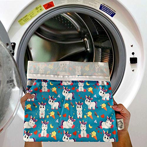 Waterproof and Reusable Wet Bag Diaper Stroller Water Resistant Swimsuit Travel Toiletries Yoga Gym Washable Carrier Small Medium Large Flamingo 4 Pack - color: Fantasy