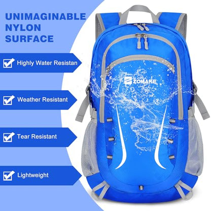 ZOMAKE Lightweight Packable Backpack 35L, Foldable Backpacks Water Resistant Collapsible Light Daypack for Hiking(Dark Blue) - color: Dark Blue B