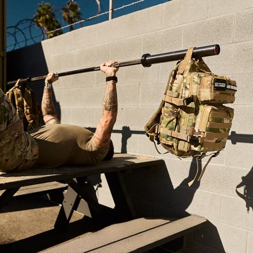 WOLFpak 35L Athletic Gym Backpack - Durable 1000D Waterproof Oxford Material with MOLLE Webbing, Laptop Pocket & Dual Cup Holders, Durable Fitness/Travel/Military Daypack (OCP Camo) - color: Ocp Camo