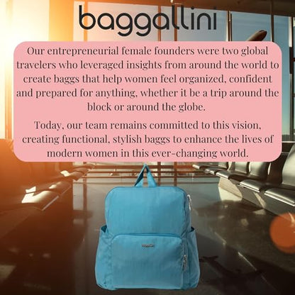 Carryall Packable Lightweight Travel Backpack 14x11" Folding Compact Nylon Washable Weekender Daypack w/Luggage Sleeve - color: Seaside Blue