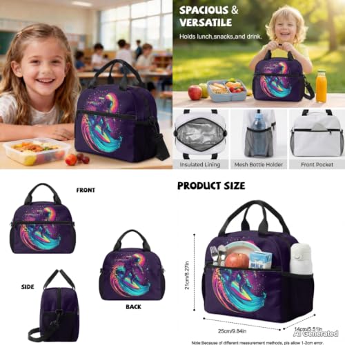Astronaut Backpack for Boys Backpack with Lunch Box Water Bottle Holder and Pencil Case Pouch 4 in 1 Cute Backpacks for Boys Bookbag with Front Pocket Back to School Supplies - color: Astronaut
