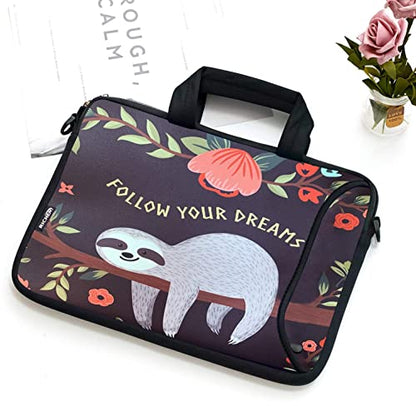 RICHEN 9.7 10 10.1 10.2 inches Messenger Bag Carrying Case with Handle Accessory Pocket Fits 7 to 10-Inch Laptops/Notebook/ebooks/Kids Pad (7-10.2 inch, Sloth) - color: Disc, size: 7-10.2 inch