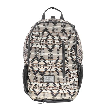HOOEY Rockstar 20L Backpack - Compact Travel Backpack with Laptop Sleeve - Lightweight, Durable Daypack for Commuting, Hiking & Outdoor Use - Unisex Design (Charcoal/Tan Aztec) - color: Charcoal/Tan Aztec
