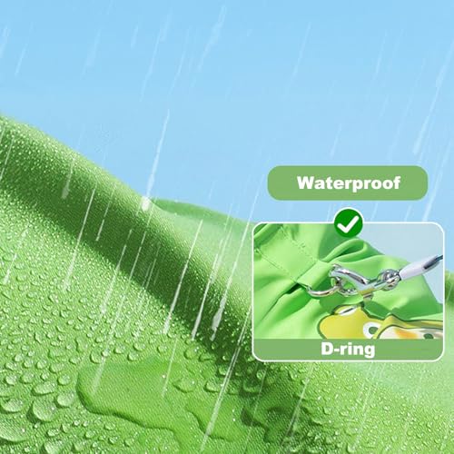 Junchl Small Dog Raincoat Rainboots with D-Ring, Full Coverage Dog Rain Jacket Slicker Poncho, Waterproof Dog Rain Jacket with Reflective Strip, Rainboot, Tail Cover Frog S - color: Frog, size: S:Back 10"(3-5lb)