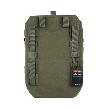 EXCELLENT ELITE SPANKER Tactical MOLLE Hydration Pack for 3L Hydration Water Bladder Molle Vest Accessory - color: Ranger Green