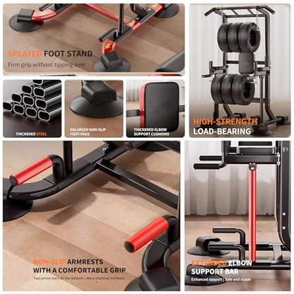 Adjustable Pull Up Bar for Home with Backrest, 6-Level Height Adjustment (69-94.5 inches), 352lb Capacity Carbon Steel Frame for Stability, Train Back, Abs & Chest - size: basic model
