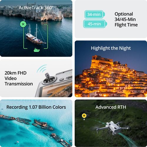 DJI Mini 4 Pro Drone Fly More Combo Plus with RC 2 Controller Bundle | 4K HDR Camera Omnidirectional Obstacle Sensing | 52-Min Flight Time (CP.MA.00000740.01) + BackPack + 64GB Card + More