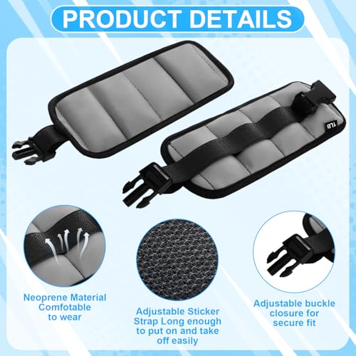 Hollowfly Water Aerobics Set, 4 Piece Pool Exercise Kit (2 Aquatic Dumbbells + 2 Ankle/wrist Weights), EVA Foam, Low-impact Workout - color: Grey, size: 1lb