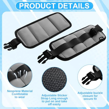 Hollowfly Water Aerobics Set, 4 Piece Pool Exercise Kit (2 Aquatic Dumbbells + 2 Ankle/wrist Weights), EVA Foam, Low-impact Workout - color: Grey, size: 1lb